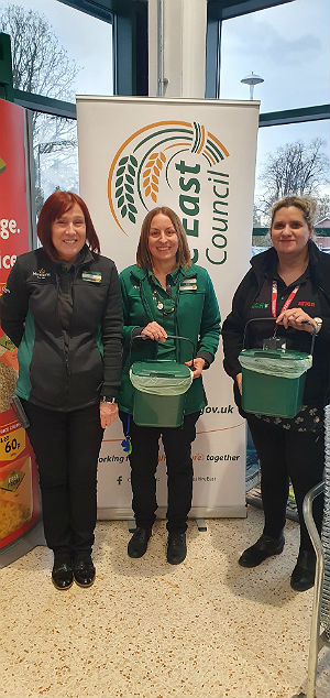 Lisa Collas at a supermarket engagement event
